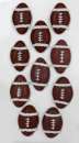 Rugby Ball Icing Decorations - 10 Pack